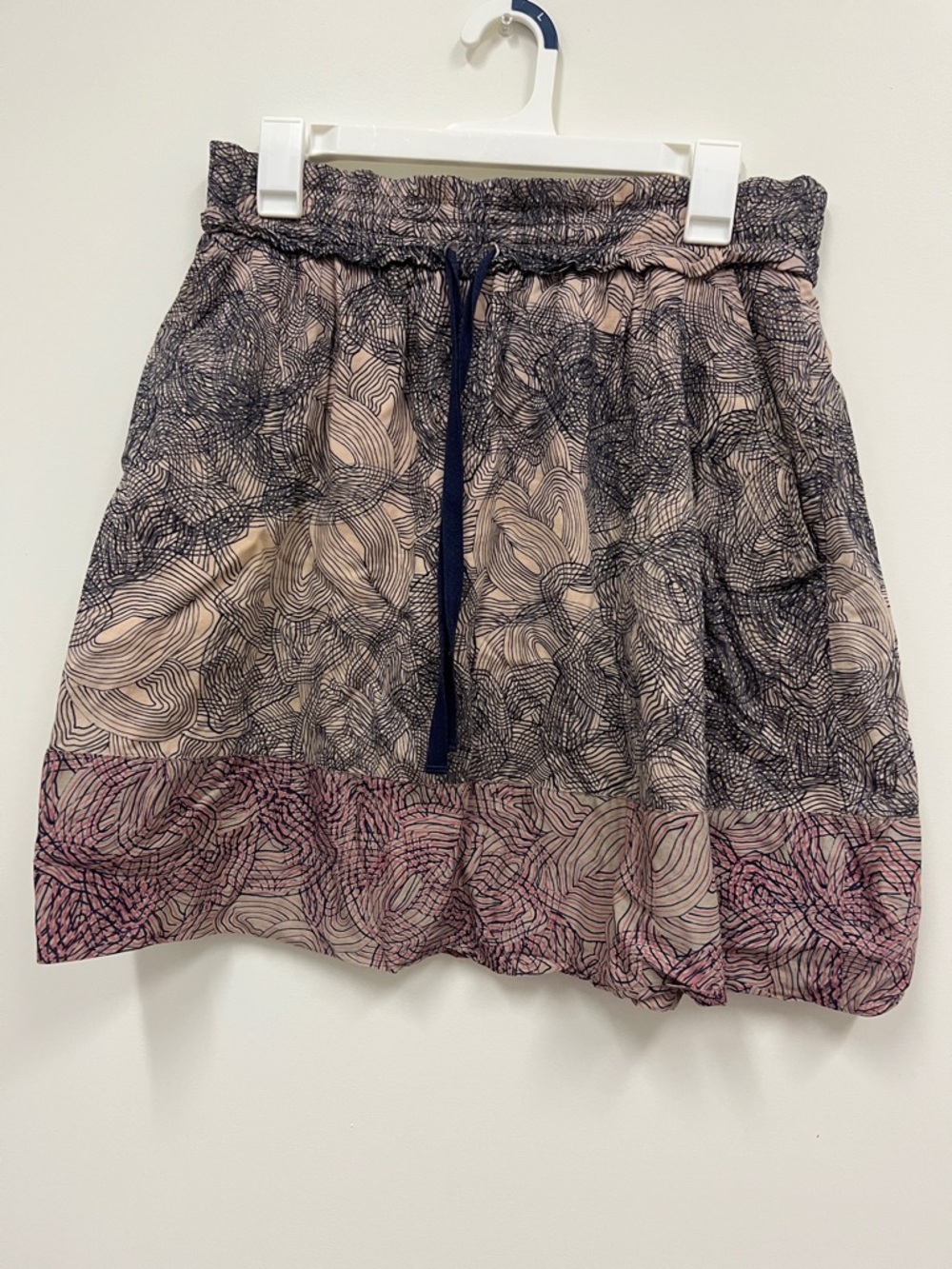 Marc Jacobs Pink and Navy Patterned Mini Skirt size Small